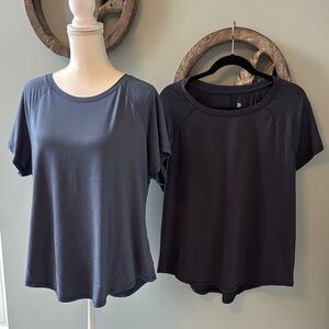 All in Motion Blue and Gray Relaxed Short Sleeve Tees. Size XXL